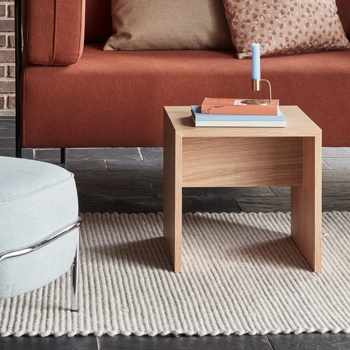 Hübsch Interior - Less Side table, 42 x 42 cm, natural oak