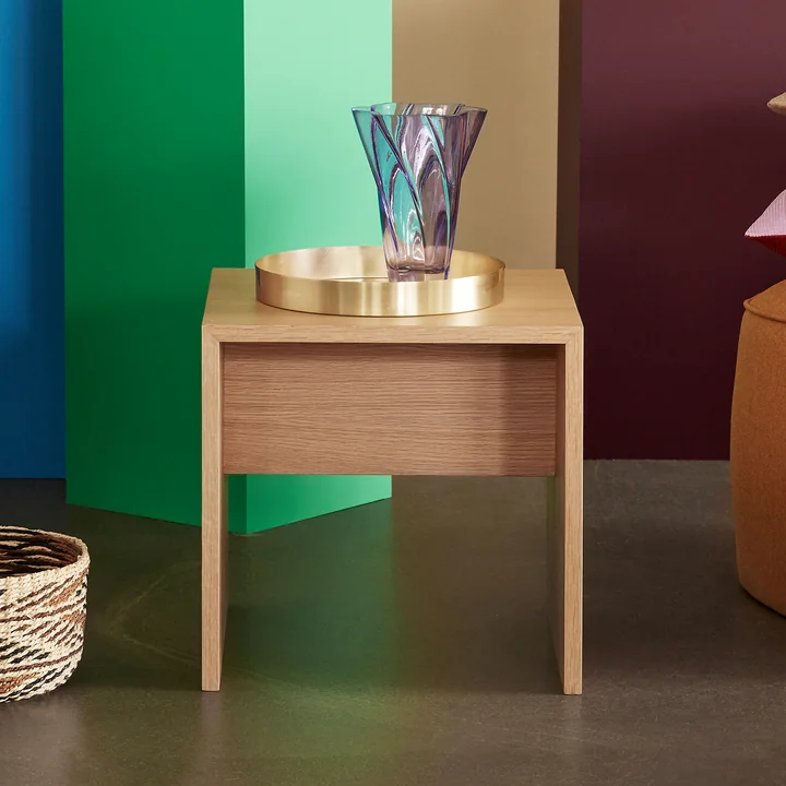 Hübsch Interior - Less Side table, 42 x 42 cm, natural oak