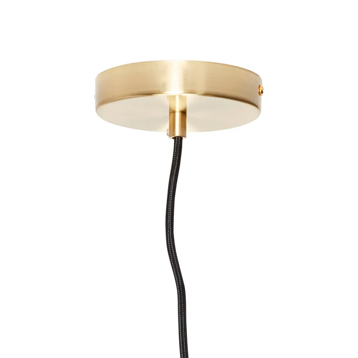Hübsch Interior - Muse Pendant light, Ø 40 cm, brass / white