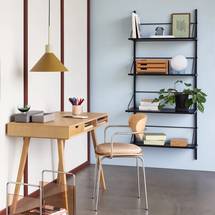 Hübsch Interior - Norm Wall shelf with 4 shelves, h 181 cm, black