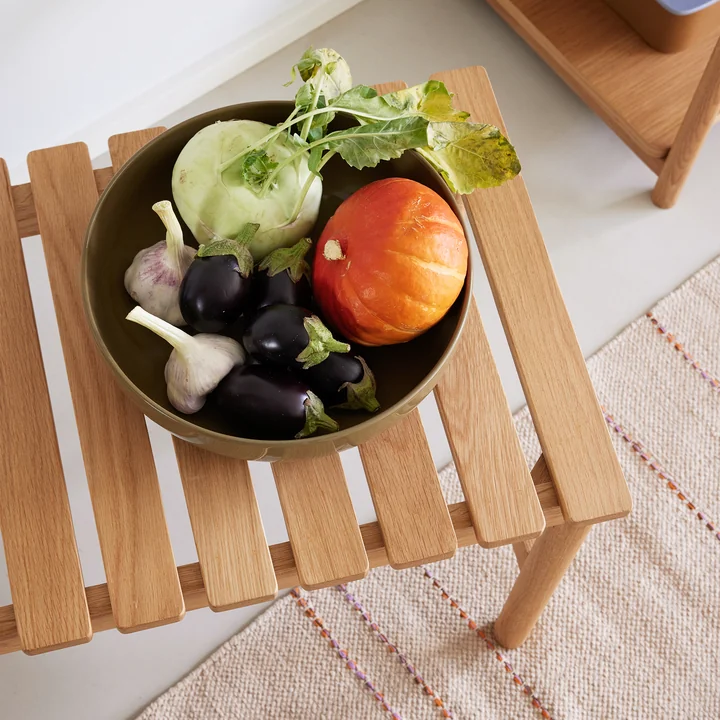 Hübsch Interior - Row Bench, L 70 x 45 cm, oak