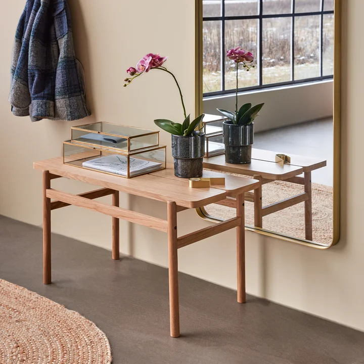 Hübsch Interior - Split Coffee table, 120 x H 45 cm, natural oak