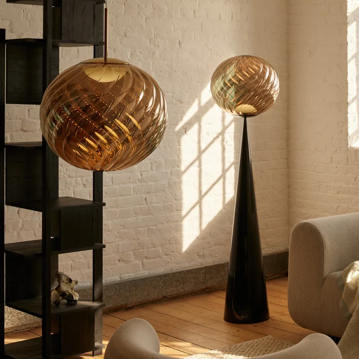 Tom Dixon - Whirl Cone Fat LED floor lamp, gold / black
