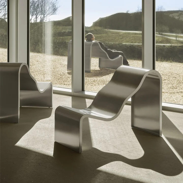 Muuto - Dream View Bench, steel, 60 cm