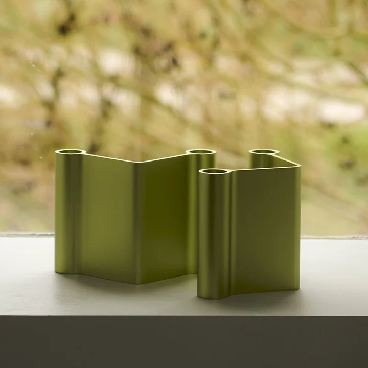 Muuto - Pair Candle holder, H 11 cm, green