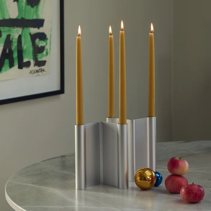 Muuto - Pair Candle holder, H 18 cm, aluminum