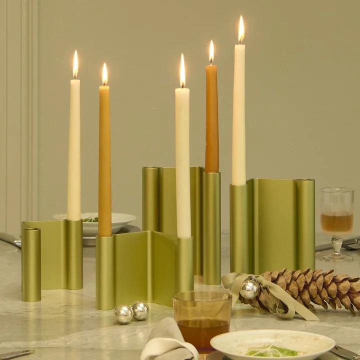 Muuto - Pair Candle holder, green