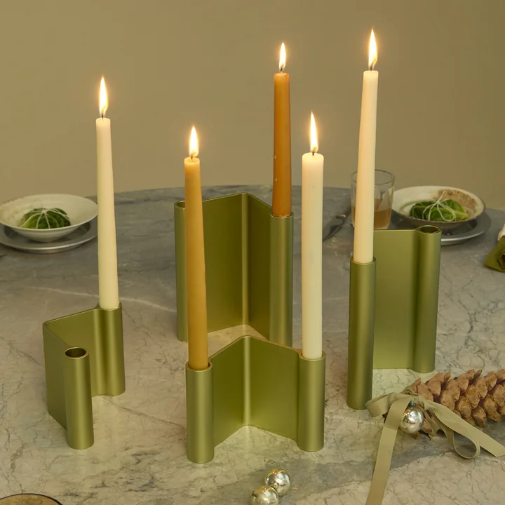 Muuto - Pair Candle holder, green