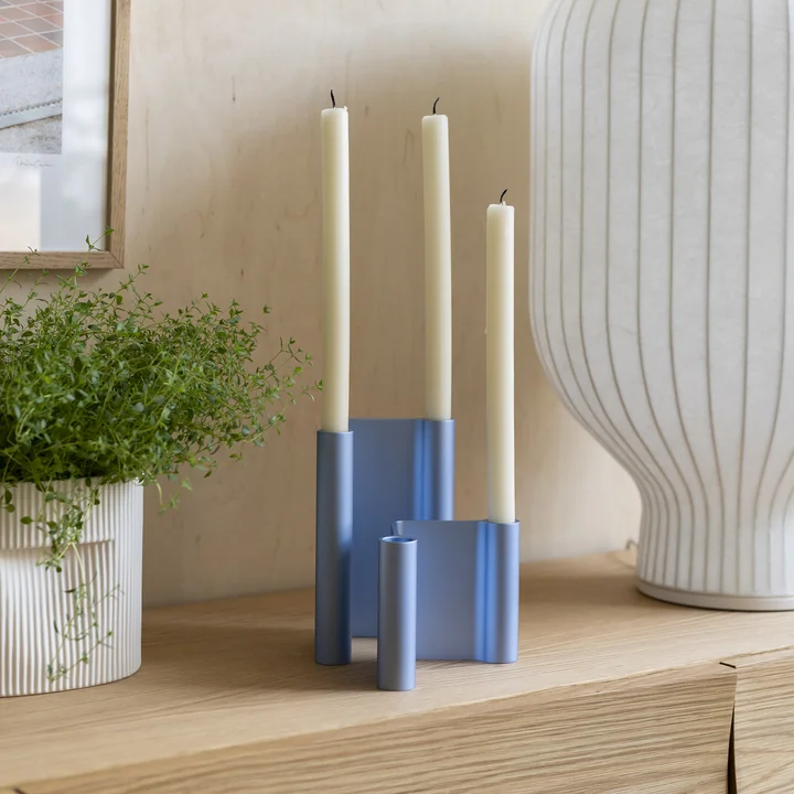 Muuto - Pair Candle holder, light blue