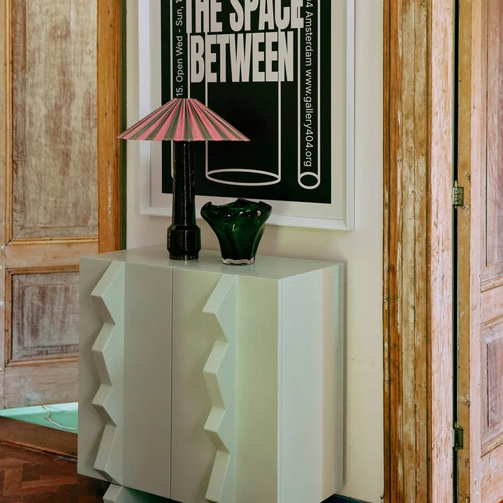 HKliving - Folded Glass vase, emerald green