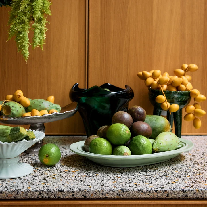 HKliving - Folded Glass vase, emerald green