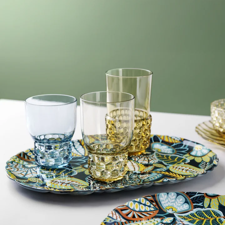 Kartell - x Liberty Jellies Family Tray, ink-ochre / green ( Harvest Time Graphic Impression )