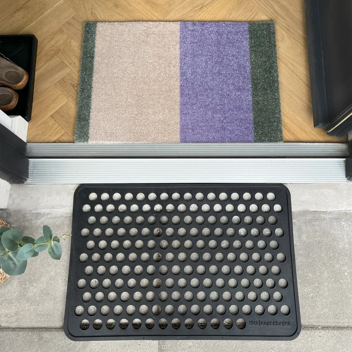 tica copenhagen - Stripes Horizontal Runner, 40 x 60 cm, lilac / ivory / green