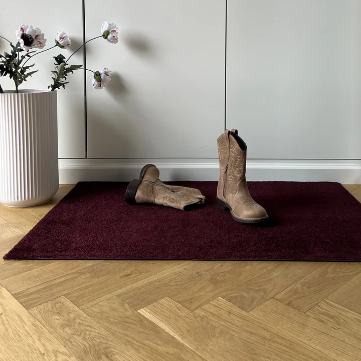 tica copenhagen - Doormat, 60 x 90 cm, Unicolor bordeaux