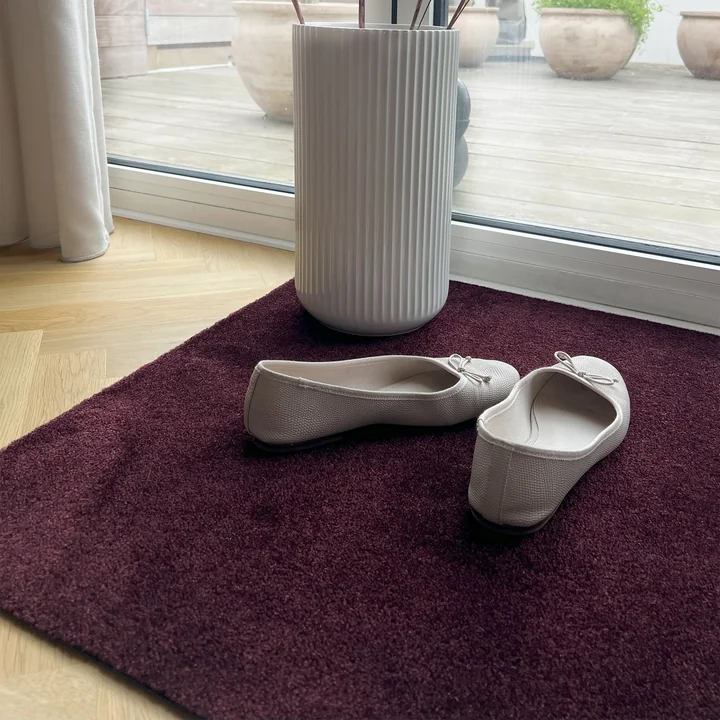 tica copenhagen - Doormat, 60 x 90 cm, Unicolor bordeaux
