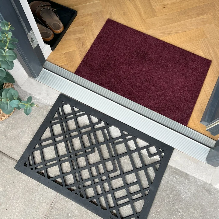 tica copenhagen - Doormat, 40 x 60 cm, Unicolor bordeaux