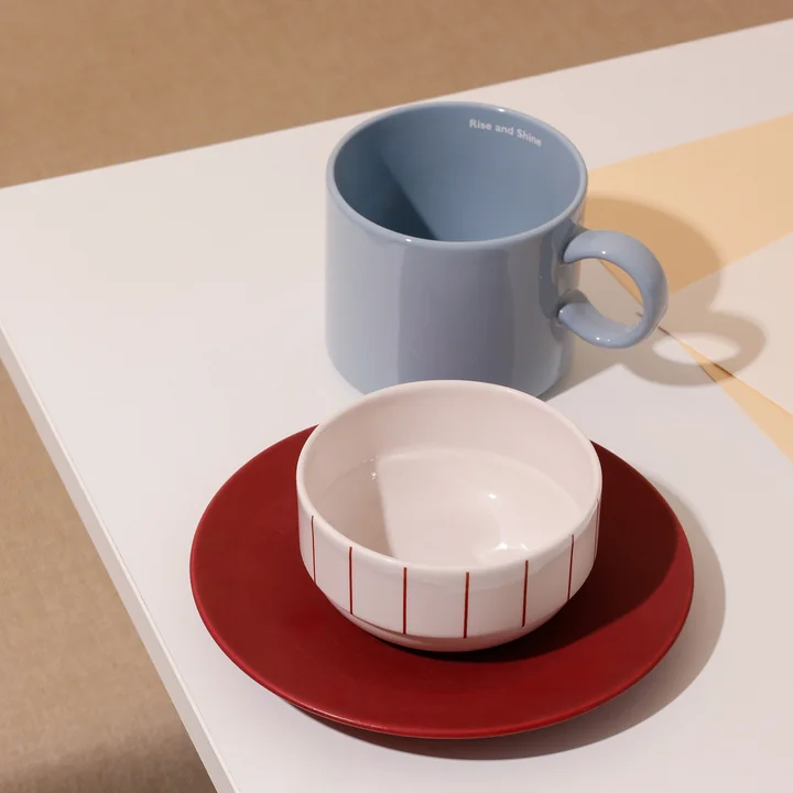 Design Letters - Nordic Jumbo Porcelain mug, Rise and Shine / blue