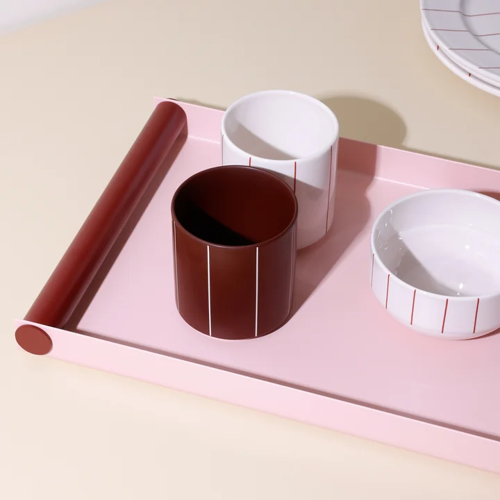 Design Letters - Ray Tray, Large, pink / burgundy