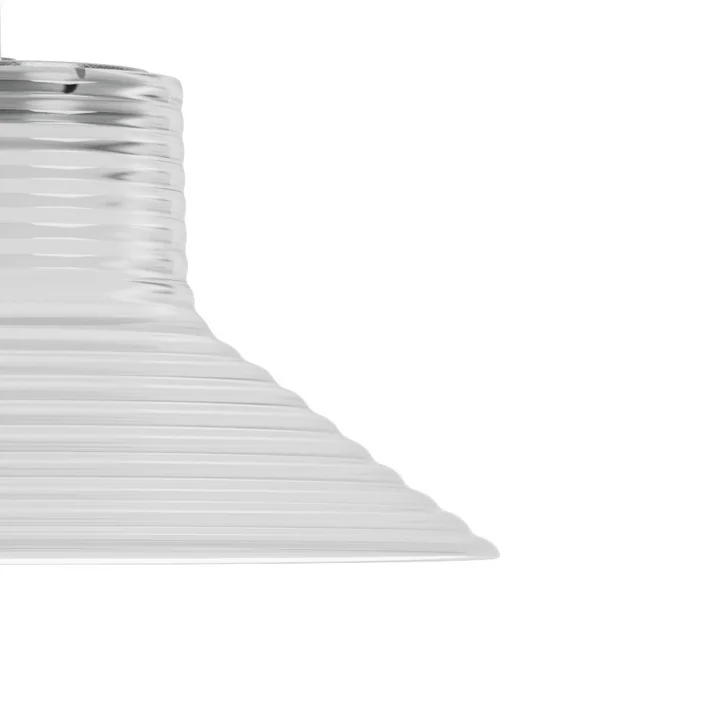 FDB Møbler - Sletterhage Pendant light, Ø 28 cm, opal glass / aluminum silver