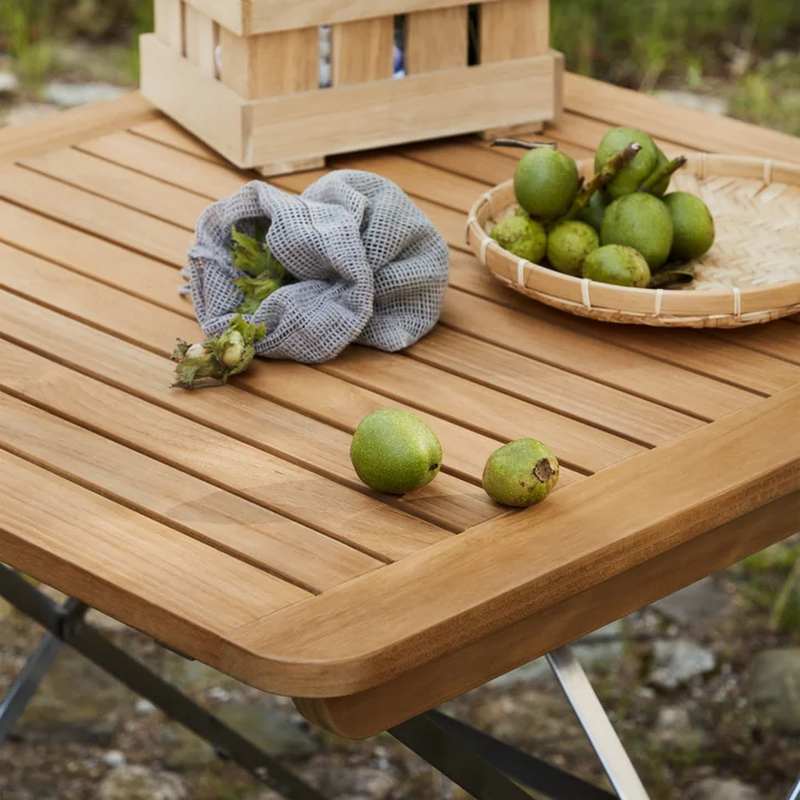 FDB Møbler - Lilleø M26 Folding table, 58 x 63.5 cm, natural oiled teak