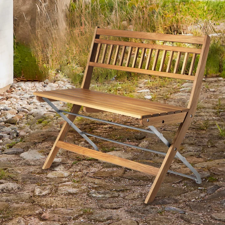 FDB Møbler - Lilleø M24 Garden bench, natural oiled teak
