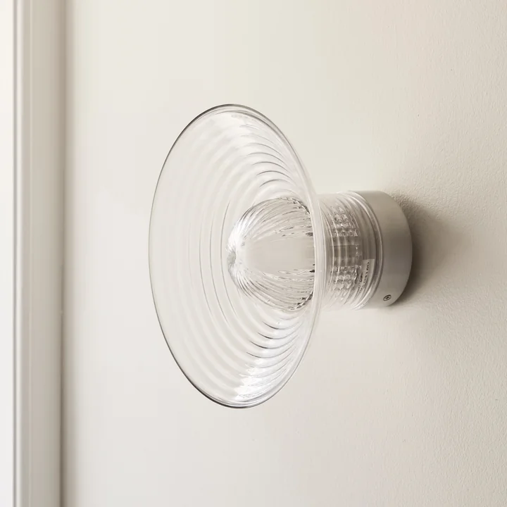 FDB Møbler - Sletterhage Wall light, Ø 28 cm, transparent (without cable)