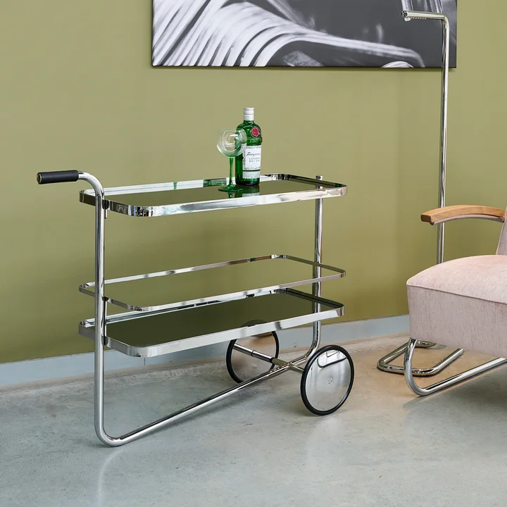 Thonet - S 179 Serving trolley, chrome / gray