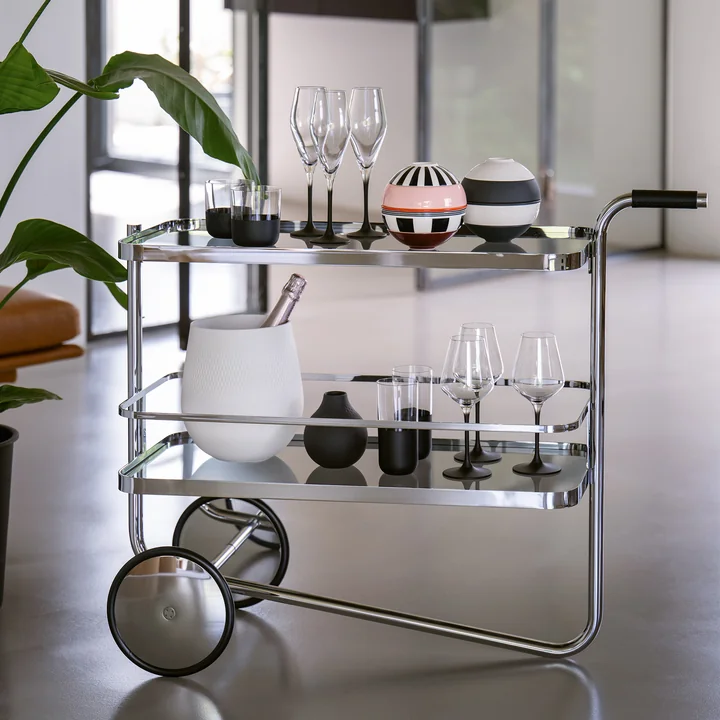 Thonet - S 179 Serving trolley, chrome / gray
