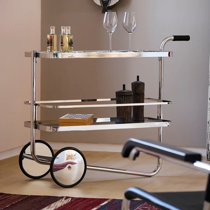 Thonet - S 179 Serving trolley, chrome / gray