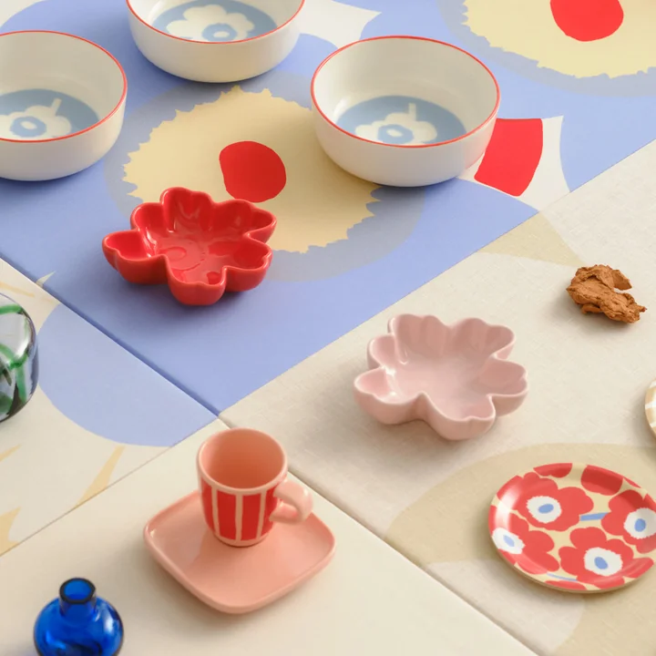 Marimekko - Unikko bowl set, Ø 11 cm, pink / orange red (set of 2)