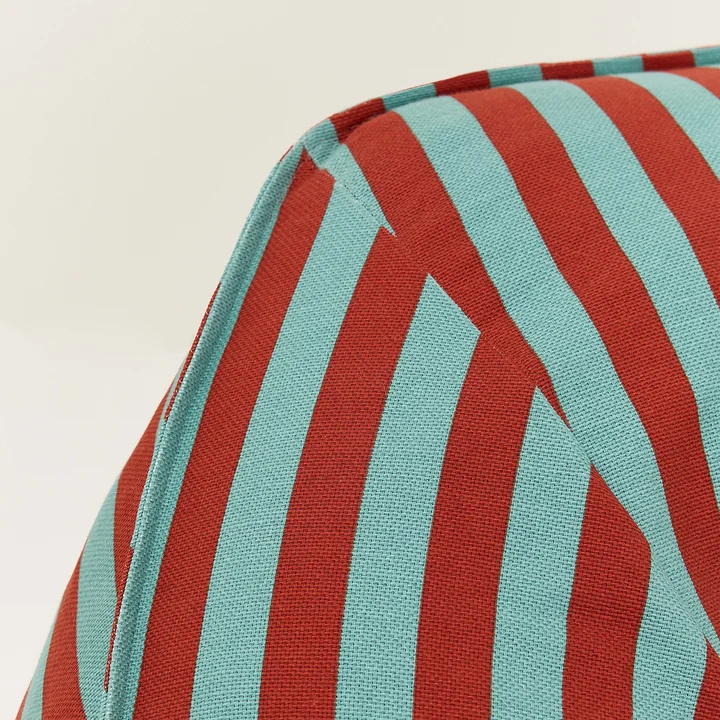 Nobodinoz - Ziggy Armchair beanbag (for adults), red teal green stripes