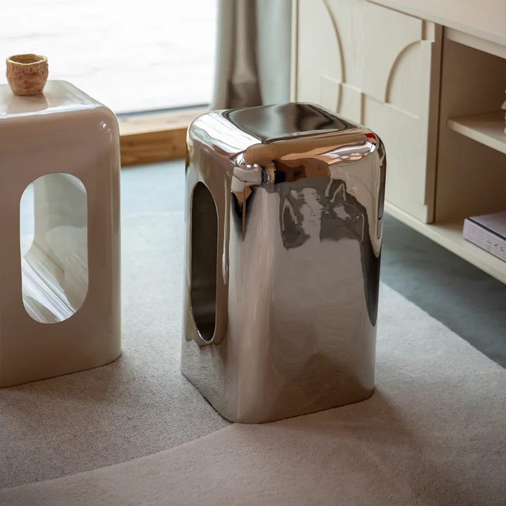 Zuiver - Creek side table, H 48 cm, chrome