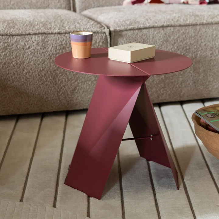 Zuiver - Foldy Side table, foldable, marsala red