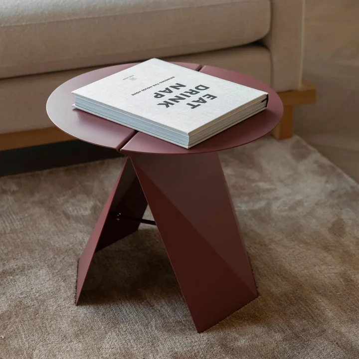Zuiver - Foldy Side table, foldable, marsala red