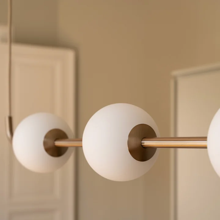 Umage - Audrey Linear LED pendant light, brass / opal