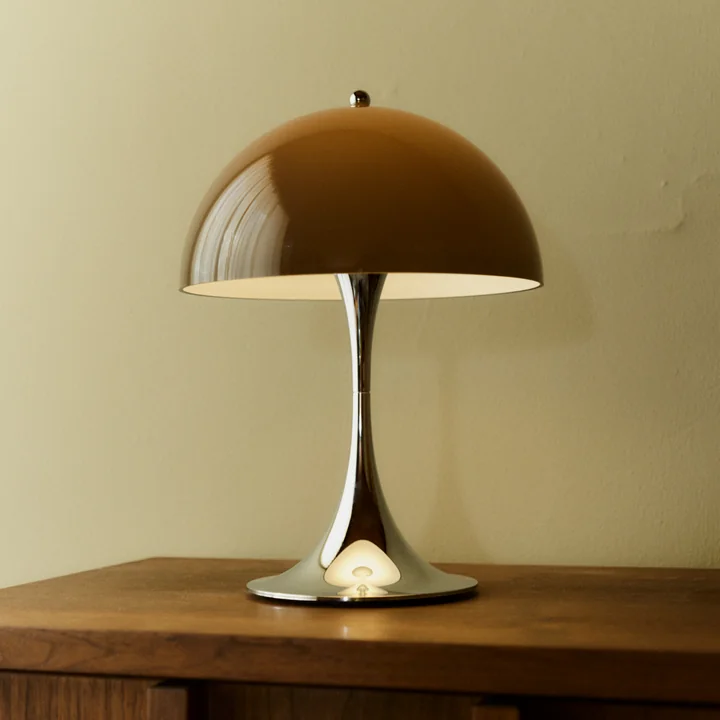 Louis Poulsen - Panthella 250 Portable V3 Rechargeable LED table lamp, chrome / original opal brown