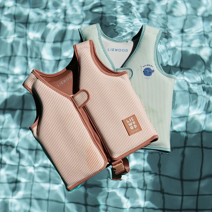 LIEWOOD - Dove Life jacket, stripe pale tuscuny / creme de la creme