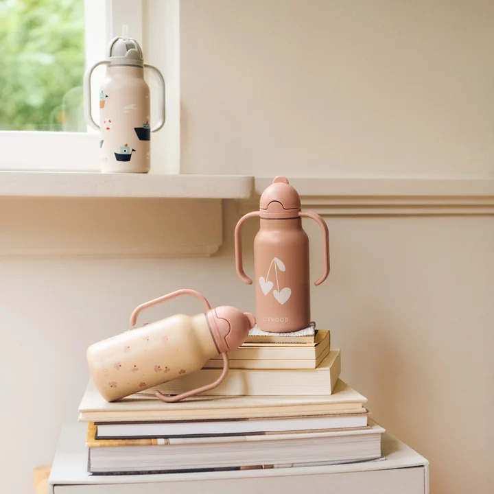 LIEWOOD - Kimmie printed bottle, 250 ml, mini Butterfly / apple blossom