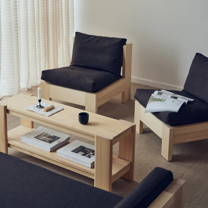 Form & Refine - Icon Lounge chair, matt lacquered pine