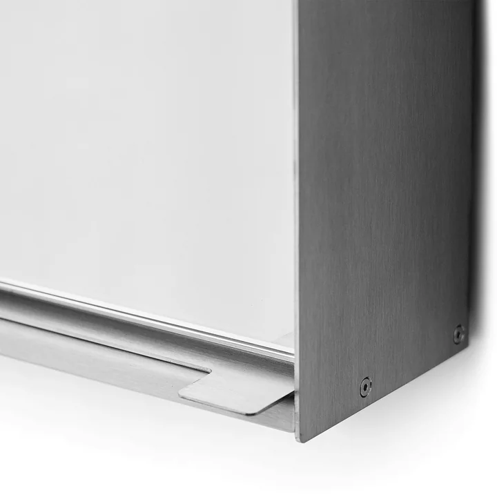 Form & Refine - Taper mirror cabinet, 40 x 40 cm, brushed stainless steel