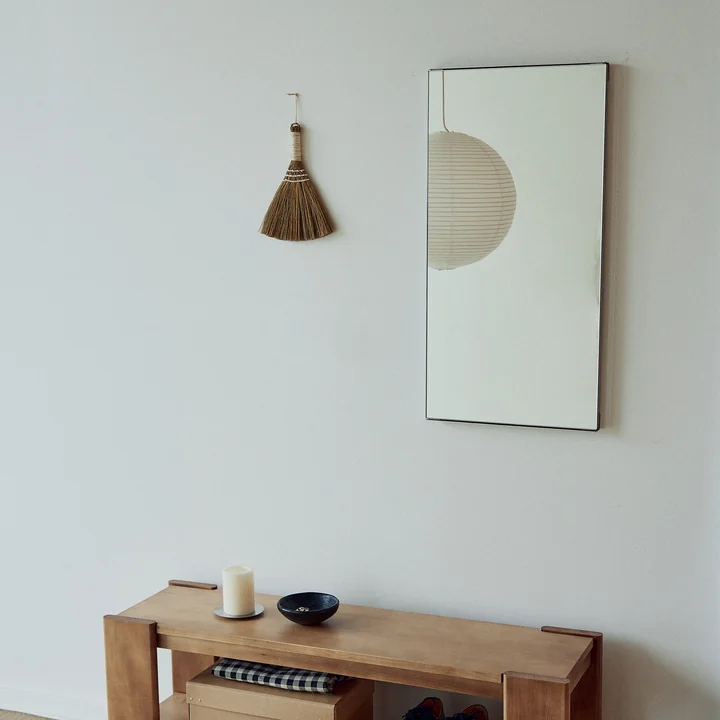 Form & Refine - Taper wall mirror, 40 x 80 cm, brushed stainless steel