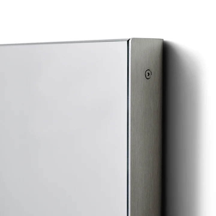 Form & Refine - Taper wall mirror, brushed stainless steel