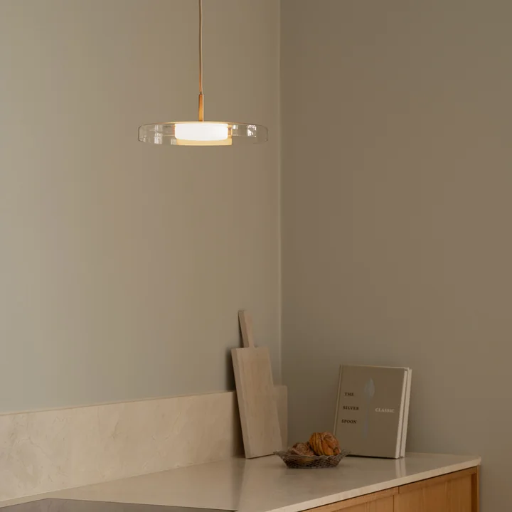 Umage - Asteria Mini LED pendant light, brass / glass