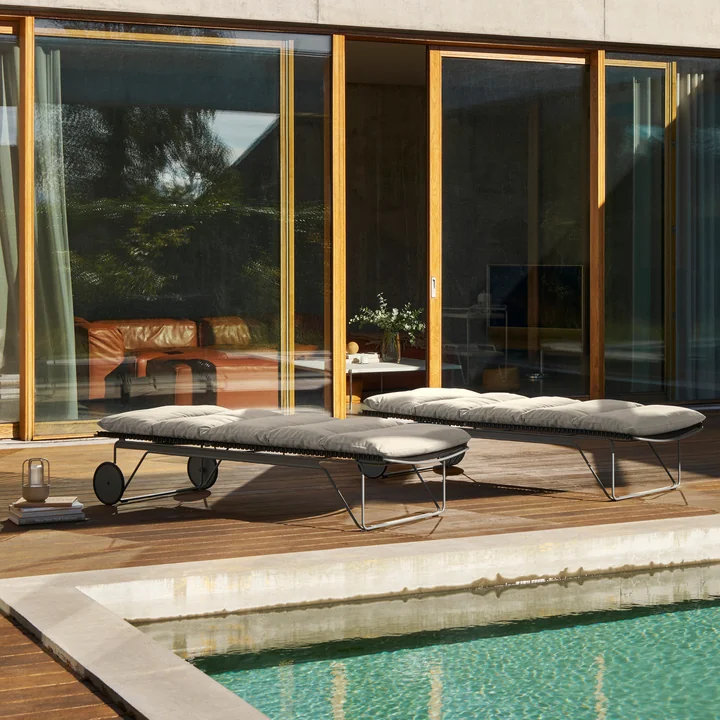 HOUE - CLICK Adjustable seat cushion for chaise longue, ash