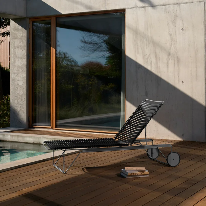 HOUE - CLICK Chaise Longue adjustable, black