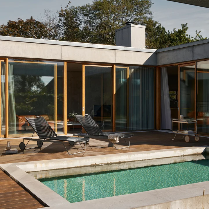 HOUE - CLICK Chaise Longue adjustable, black