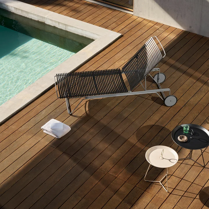 HOUE - CLICK Chaise Longue adjustable, black