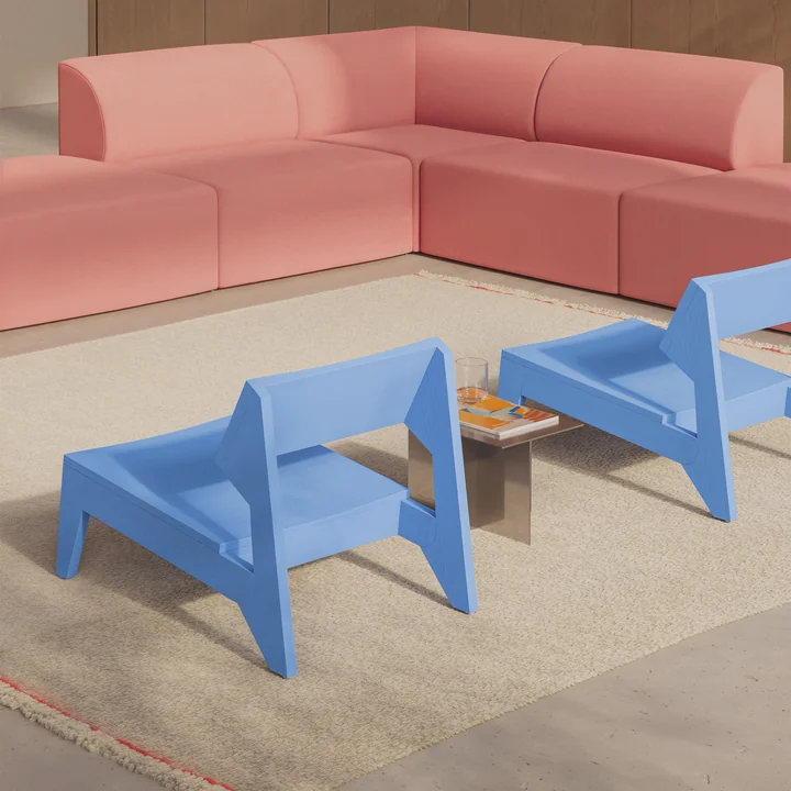OUT Objects of our time - Schulz Lounge Chair, sky blue
