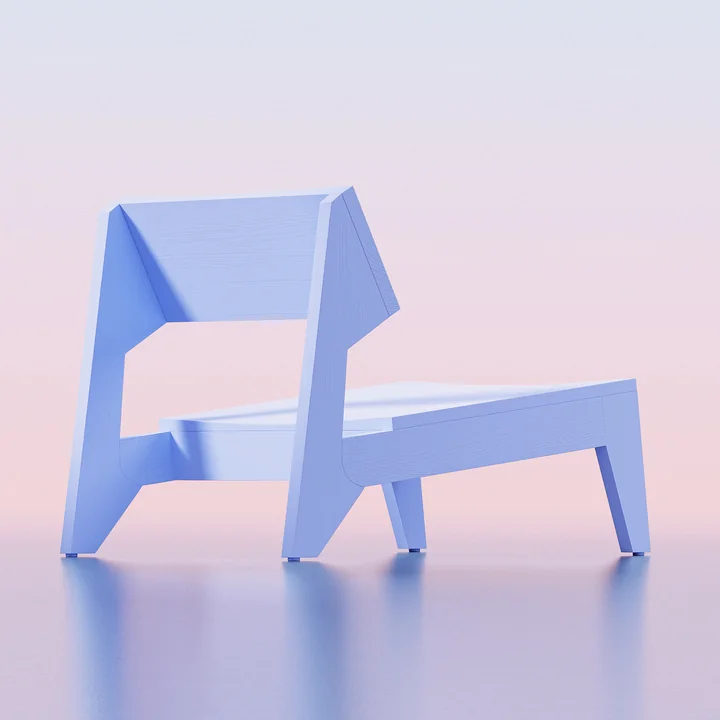 OUT Objects of our time - Schulz Lounge Chair, sky blue