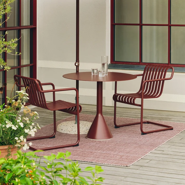 HAY - Palissade Cantilever Dining armchair, iron red